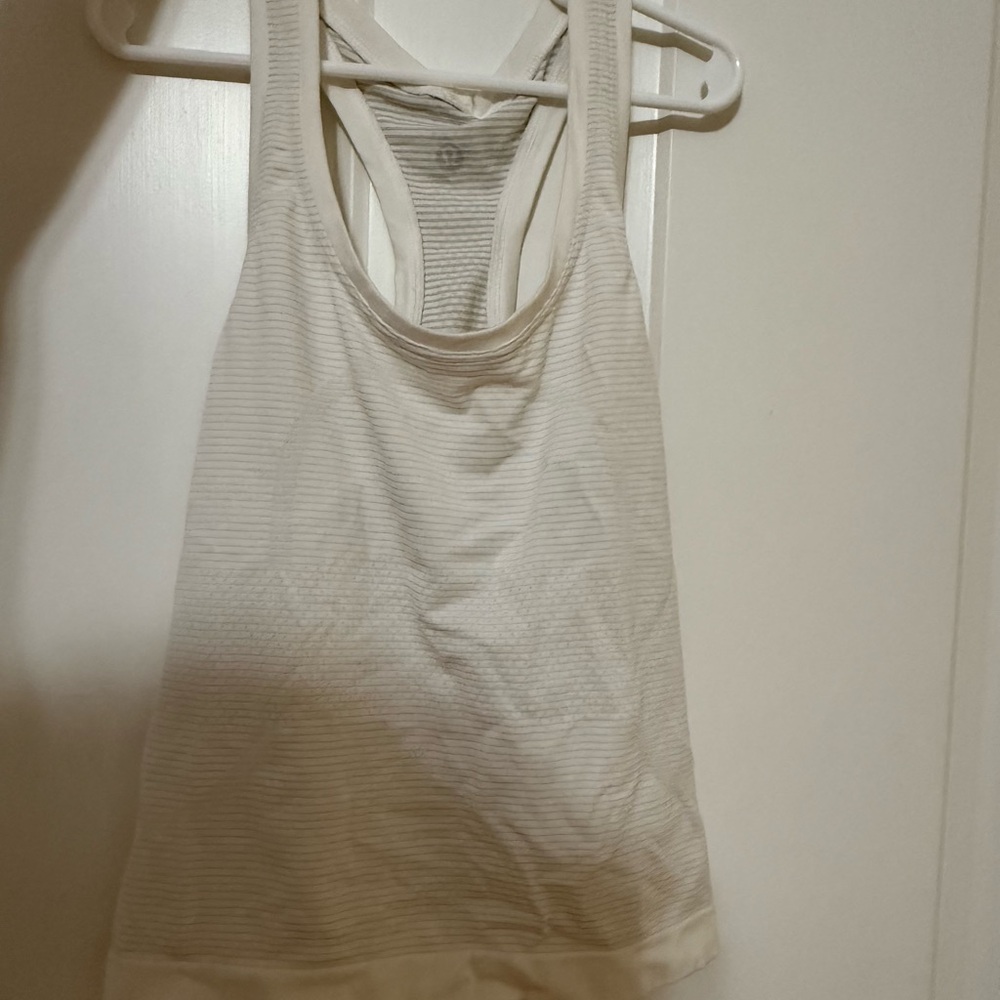 Lululemon race length white tank